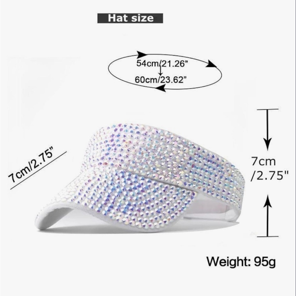 Rhinestone Visor - Picture 2 of 7